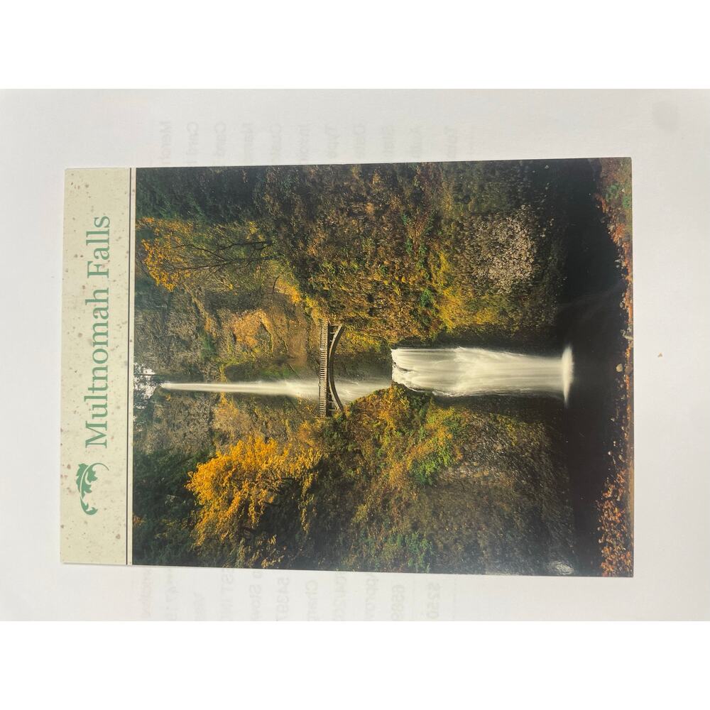 Vintage Multnomah Falls Oregon Postcard Benson Bridge Columbia River Gorge